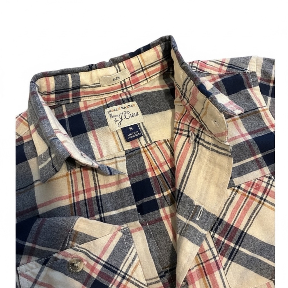 J. Crew Multicolor Plaid Madras Slim Shirt